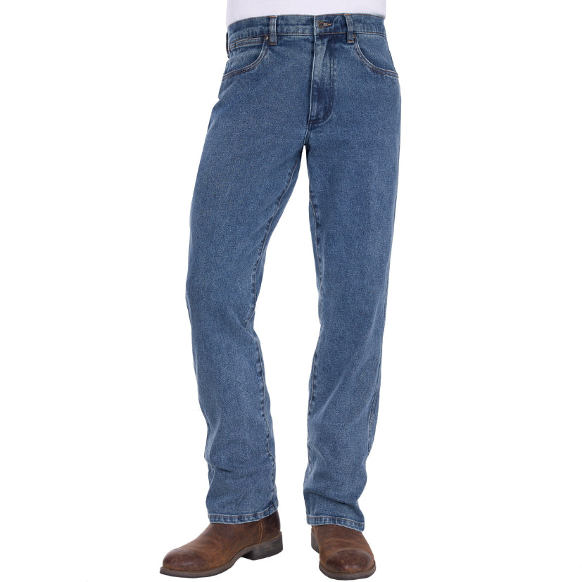 Wrangler Mens Regular Straight Leg Jeans (XLR1201032) Original Stone