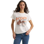 Wrangler Womens Giddy Up Retro Regular Fit S/S Tee (112379666) Egret