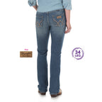 Wrangler Womens Retro Mid Rise Bootcut Jeans Mae (09MWZDW34) Indigo
