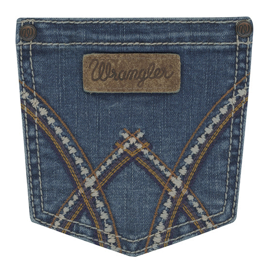 Wrangler Womens Retro Mid Rise Bootcut Jeans Mae (09MWZDW34) Indigo