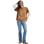 Wrangler Womens Rider Girlfriend Fit S/S Tee (112379649) Argan Oil 