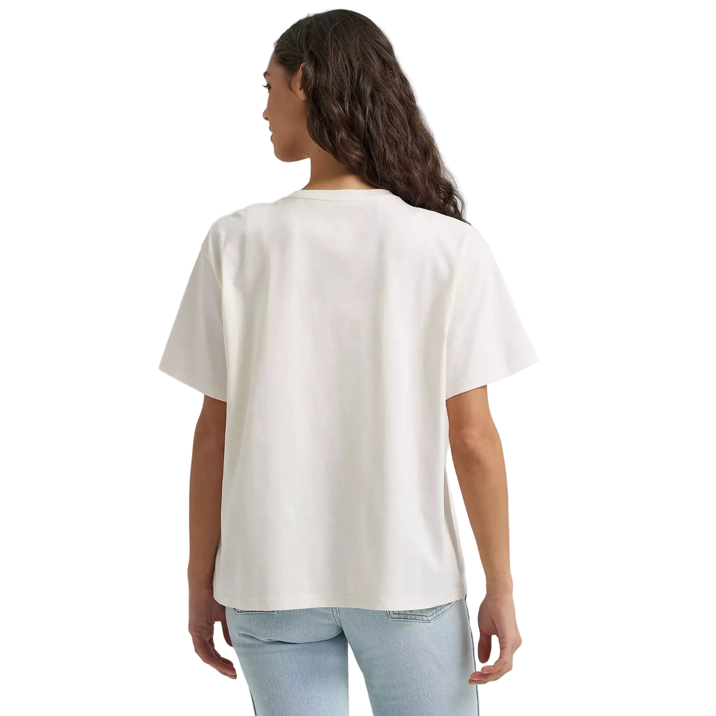 Wrangler Womens Rodeo Archive Girlfriend Fit S/S Tee (112379646) Egret