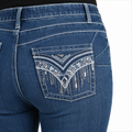 Wrangler Womens Windsong Q-Baby Booty Up Jeans (XCP2250899) Marine Blue