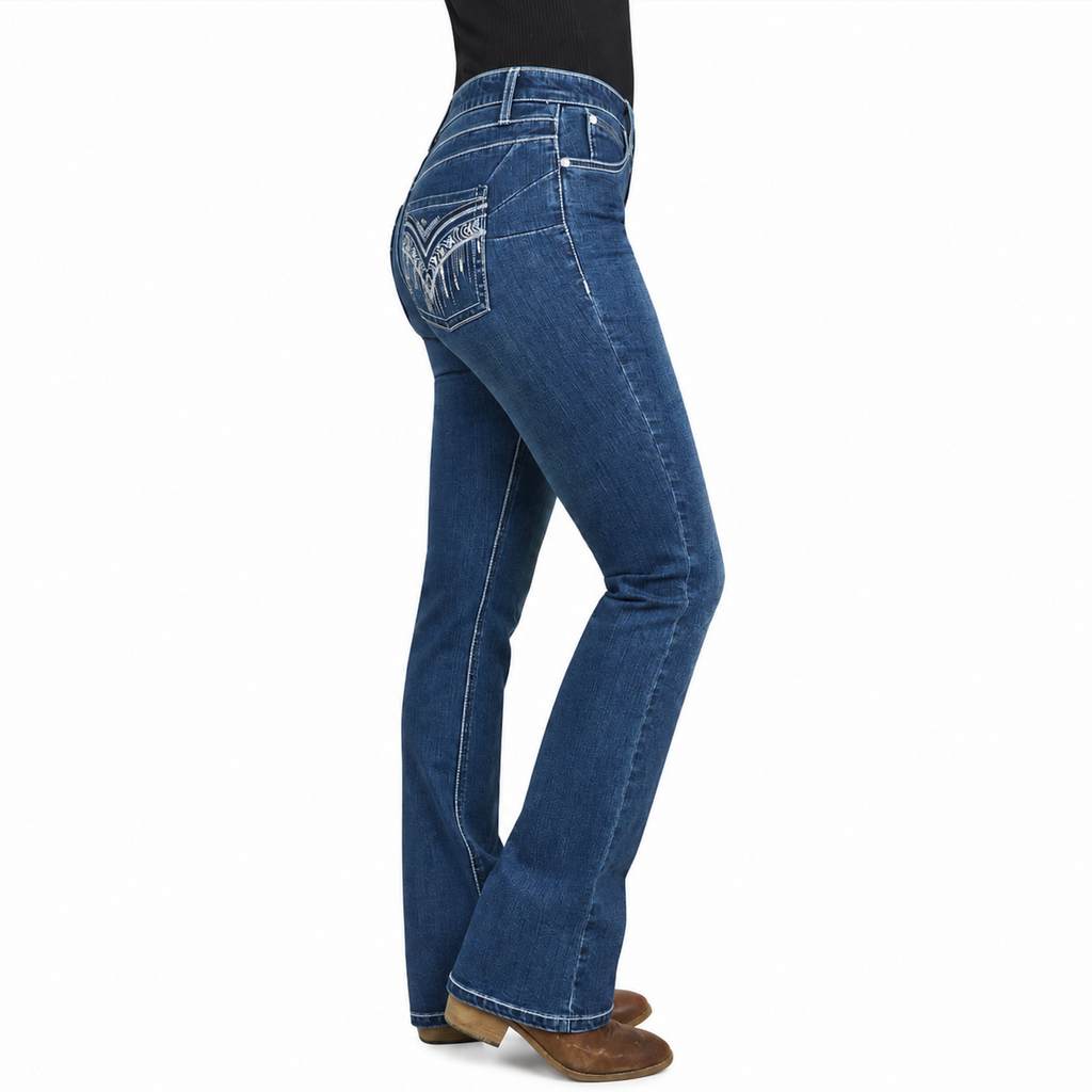 Wrangler Womens Windsong Q-Baby Booty Up Jeans (XCP2250899) Marine Blue