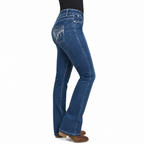 Wrangler Womens Windsong Q-Baby Booty Up Jeans (XCP2250899) Marine Blue