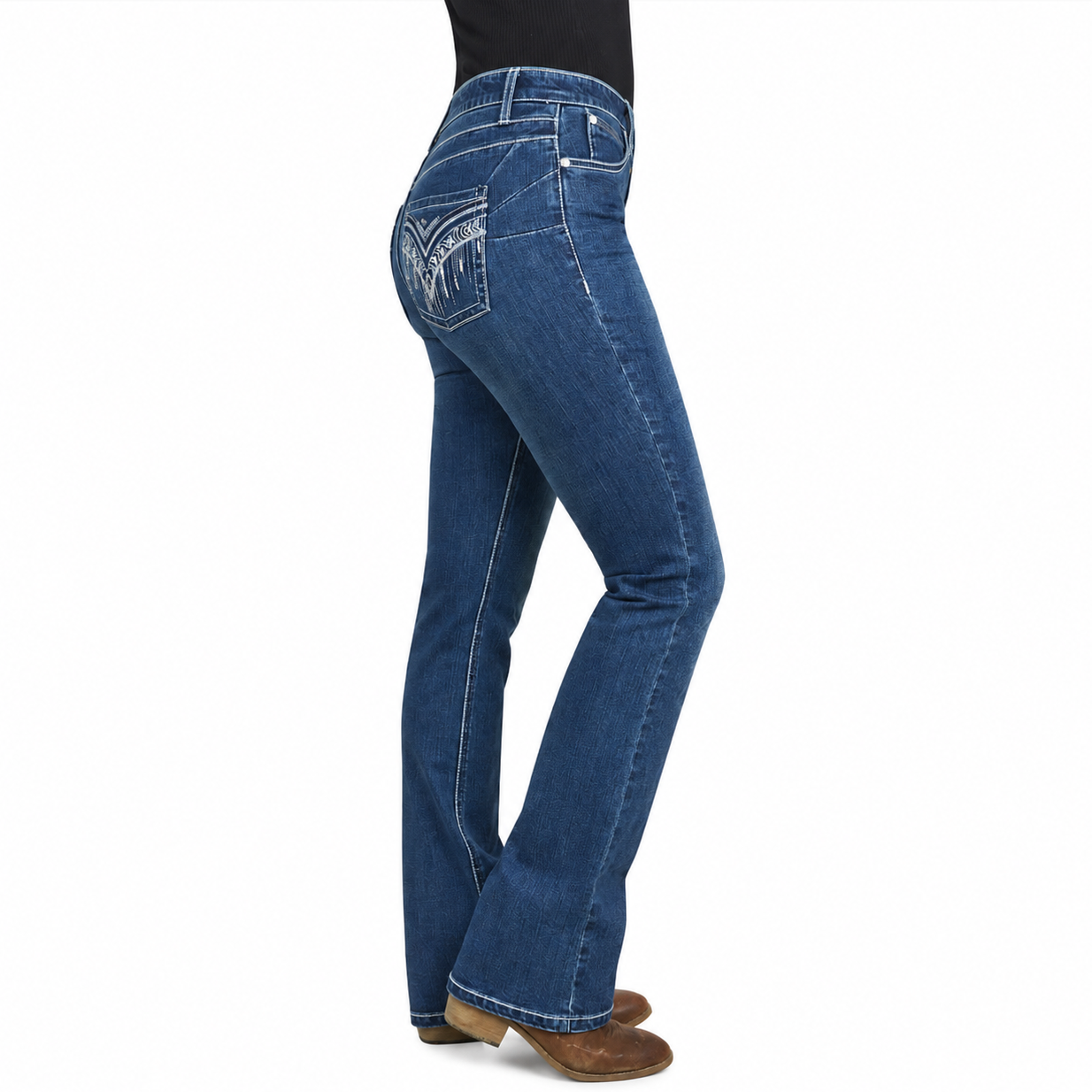 Wrangler Womens Windsong Q-Baby Booty Up Jeans (XCP2250899) Marine Blue
