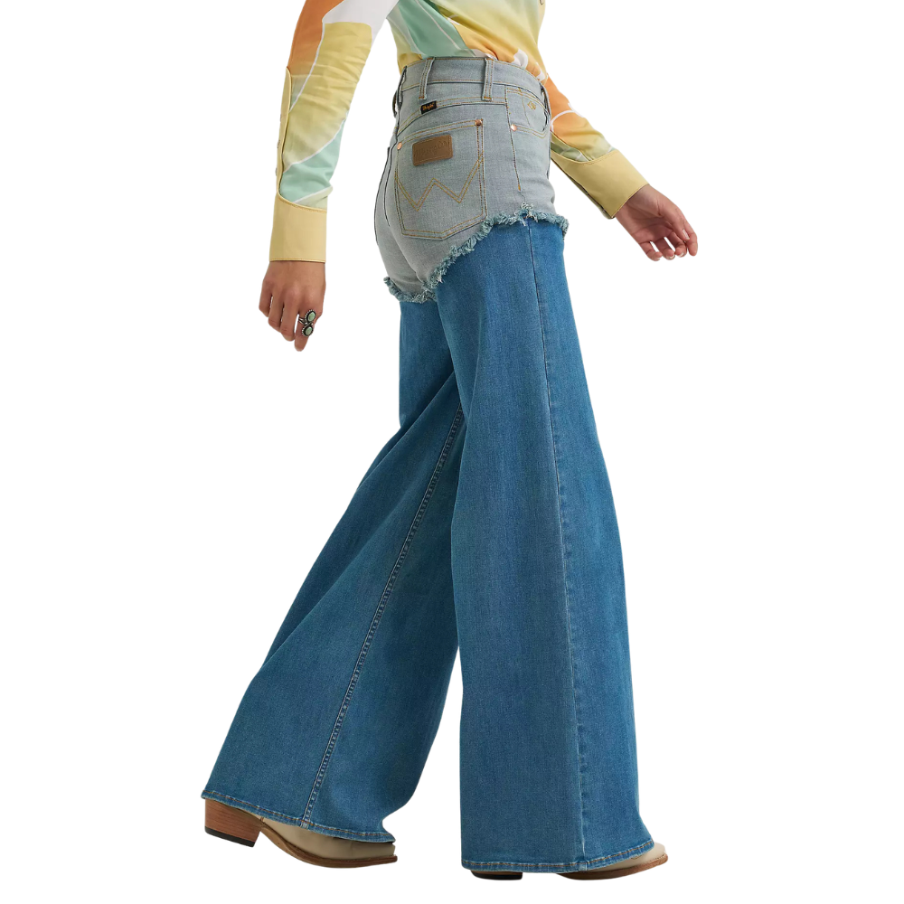 Wrangler x Lainey Wilson Womens Cheeky Wide Leg Pants (112382915) Classic Blue