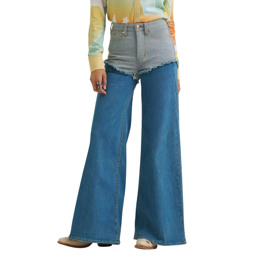 Wrangler x Lainey Wilson Womens Cheeky Wide Leg Pants (112382915) Classic Blue