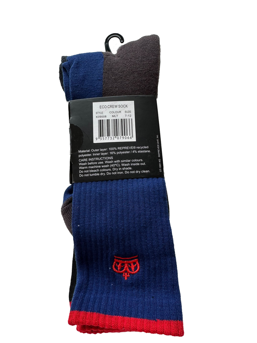KingGee Mens Eco Crew Socks, 3 pack (K09008) Multi 7-12 [GD]